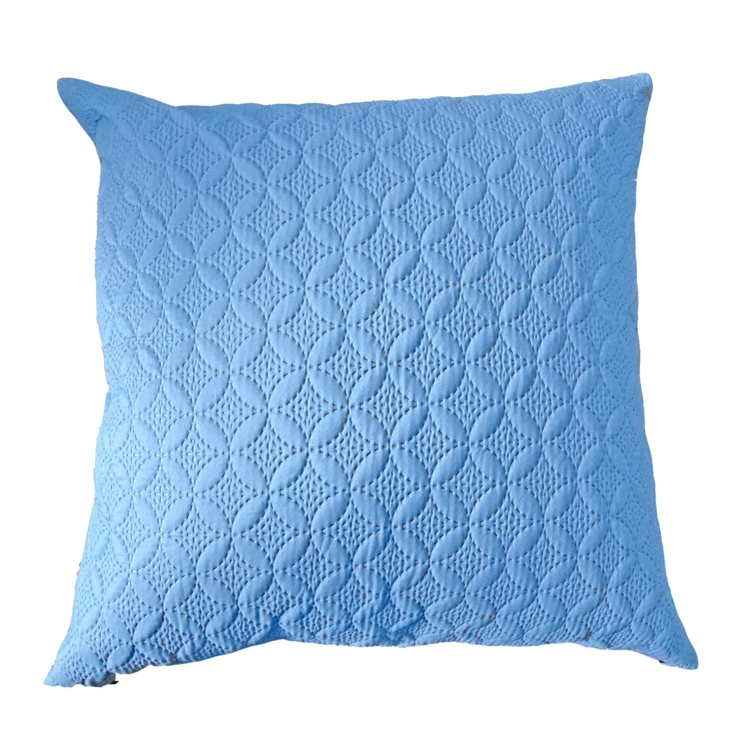 Ultrasonic Quilted Embossed Cushion Cover | 80cm x 80cm | Blue