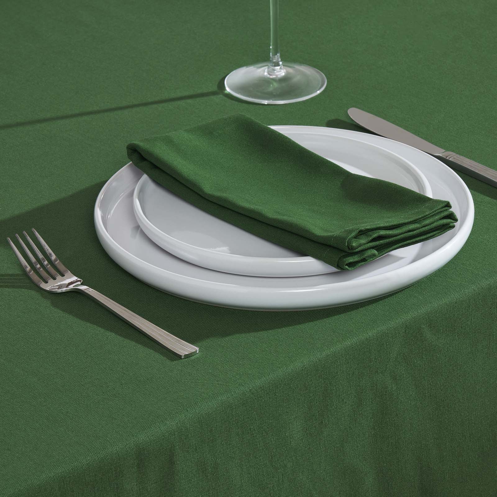 Plain Cotton Fabric 4 Napkins Set | 45cm x 45cm | Dark Green