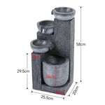 Outdoor Solar-powered Water Fountain Rockery Decor