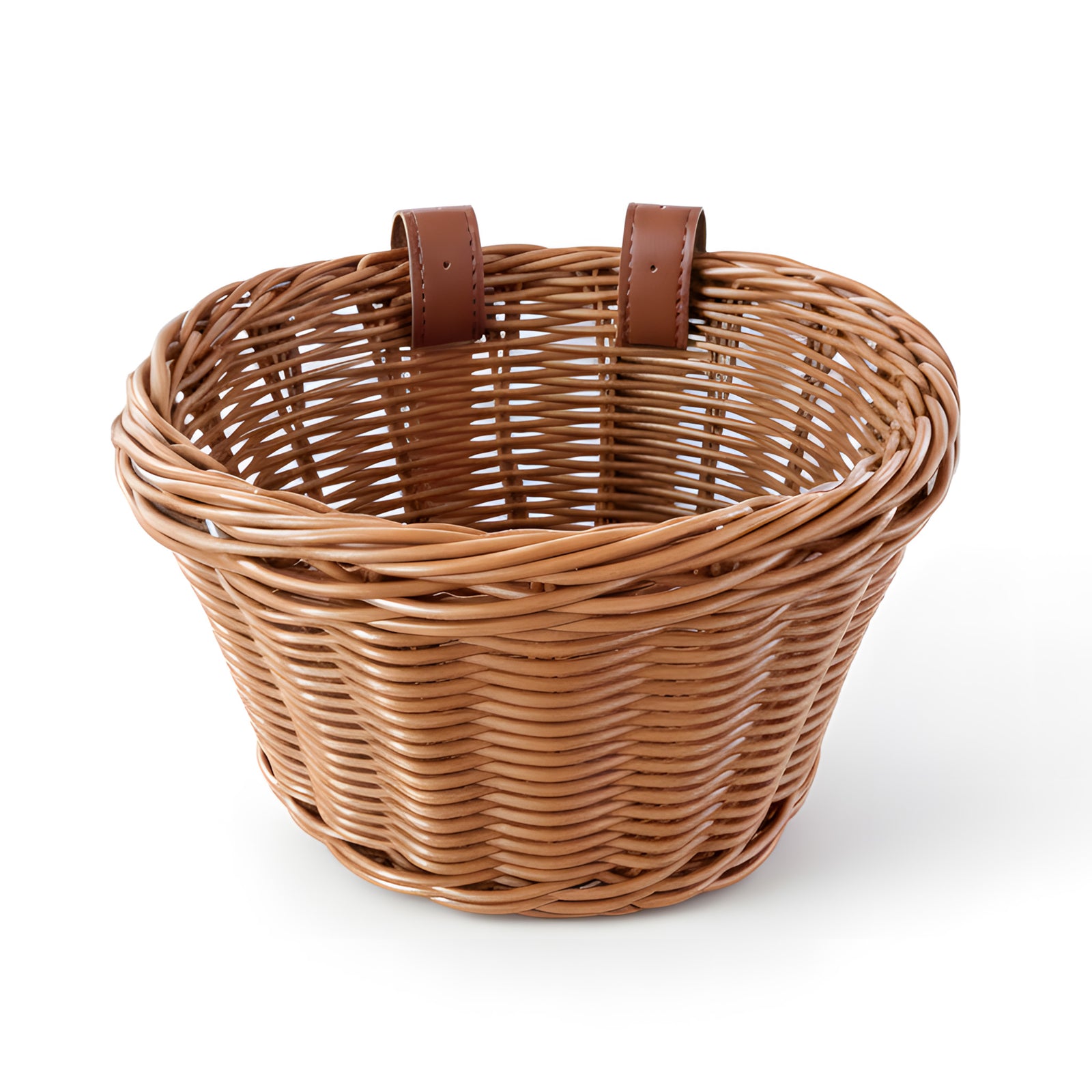 Scooter Basket With Dark Brown Straps | Brown