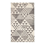 Delphi Geometric Style 100% Cotton Printed Rug | 150cm x 95cm | Black & White