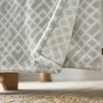 Papplewick Printed Heavyweight Supersoft Fleece Throw | 150cm x 180cm | Gray