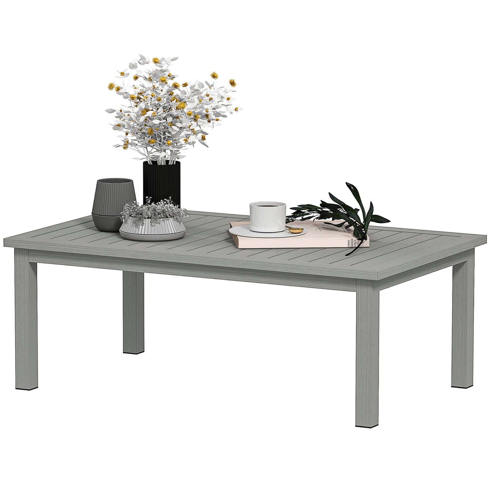 Aluminium Outdoor Coffee Table Patio Table | Gray