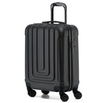 55x40x20cm Lightweight Luggage Overhead Cabin Hard Shell Cabin Suitcase 60+ Airlines Approved - Carry On Case - 4 Wheels | Cabin | Black