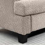 138 Cm Chenille Fabric Loveseat Sofa With S-springs | Brown