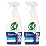 2x700ml Cif Cleanboost Bathroom Spray Removes Limescale w/ 100% Streakfree Shine | Set of 2