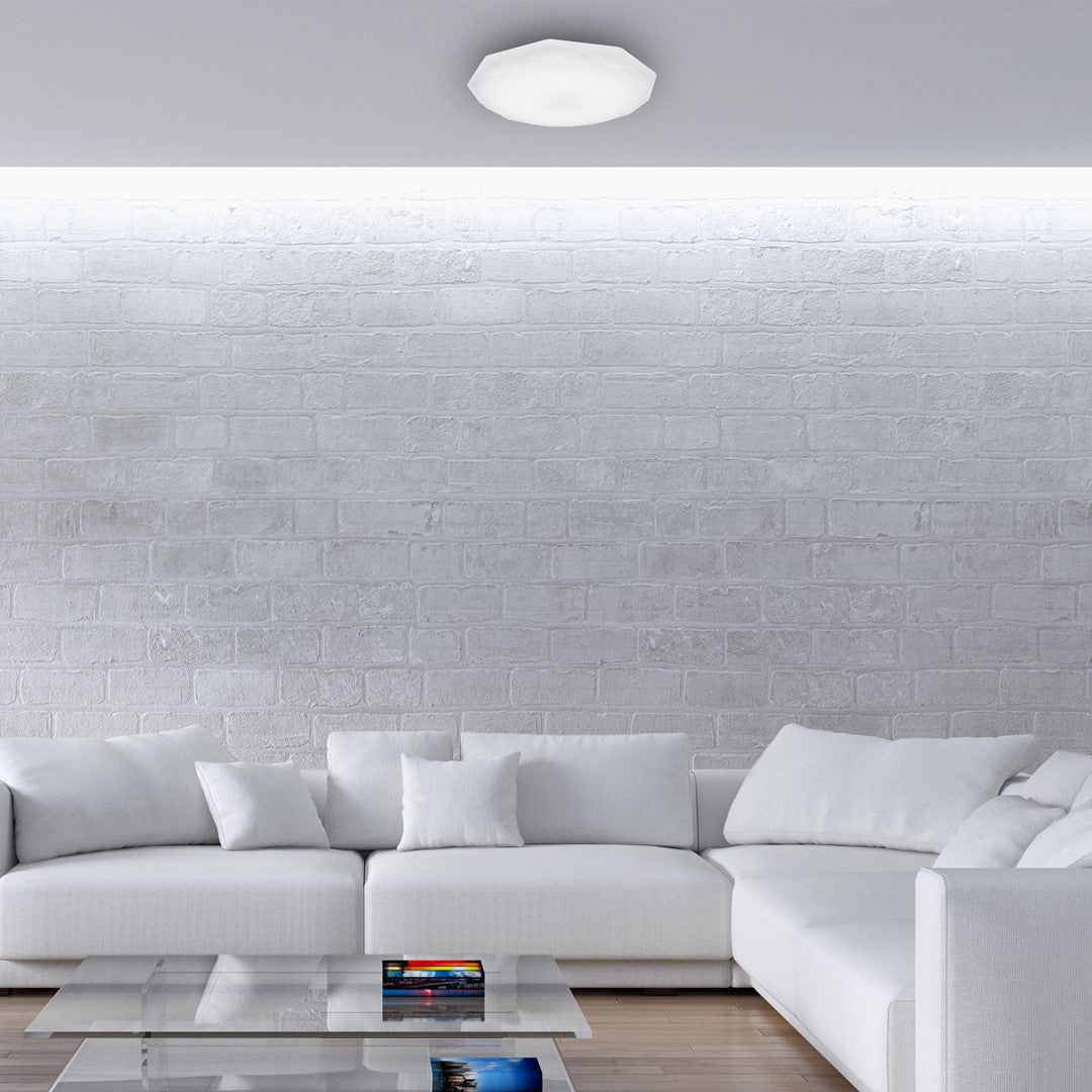Hex Ceiling Lamp A Highly Efficient Modern Ceiling Lamp With Low Energy Led Light Source Included | 36cm | White