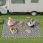 152x243cm Outdoor Straw Rug For Camping/picnic | Black