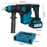 21v Cordless Rotary Hammer Drill Sds Plus Concrete Impact Drill Tool | Blue