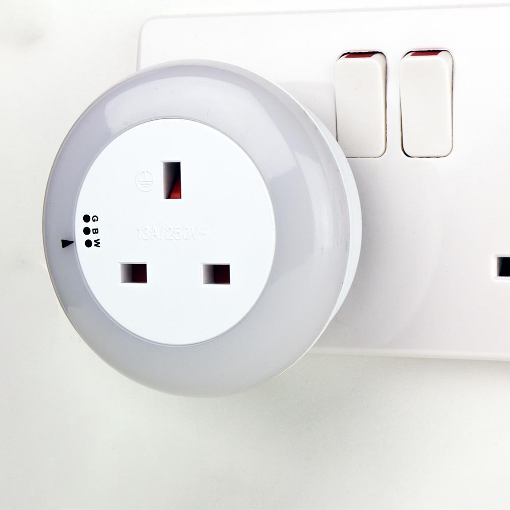 Plug Through Night Light, 3 Colour, Mains Powered