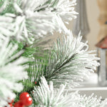 5ft Christmas Xmas Tree Pine Look And Metal Stand Snow Gift 184 Tips