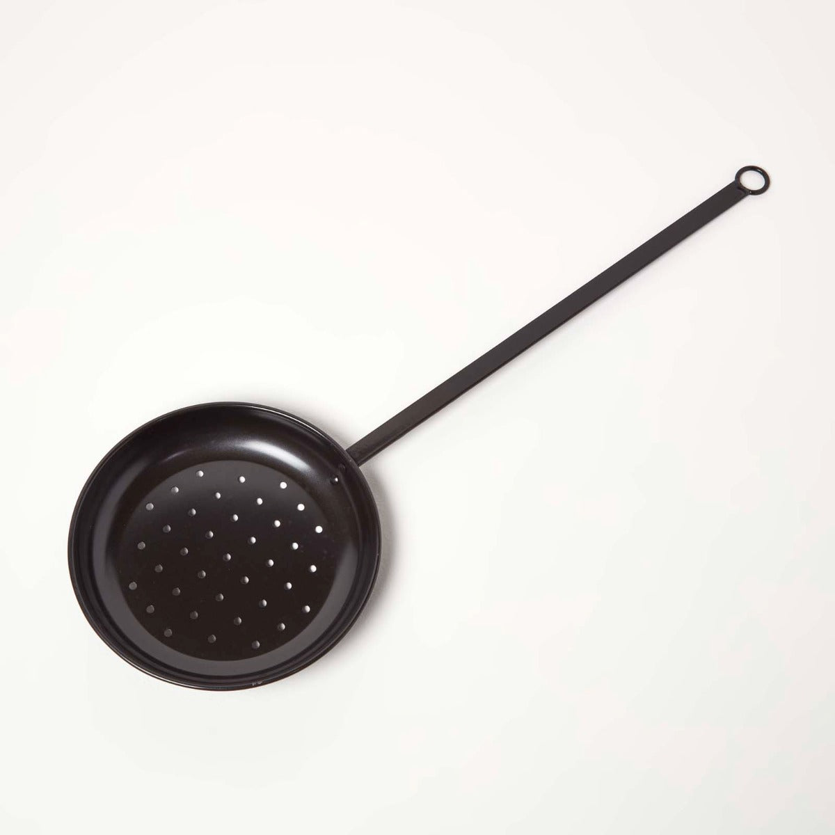 HOMESCAPES Carbon Steel Chestnut Roasting Pan