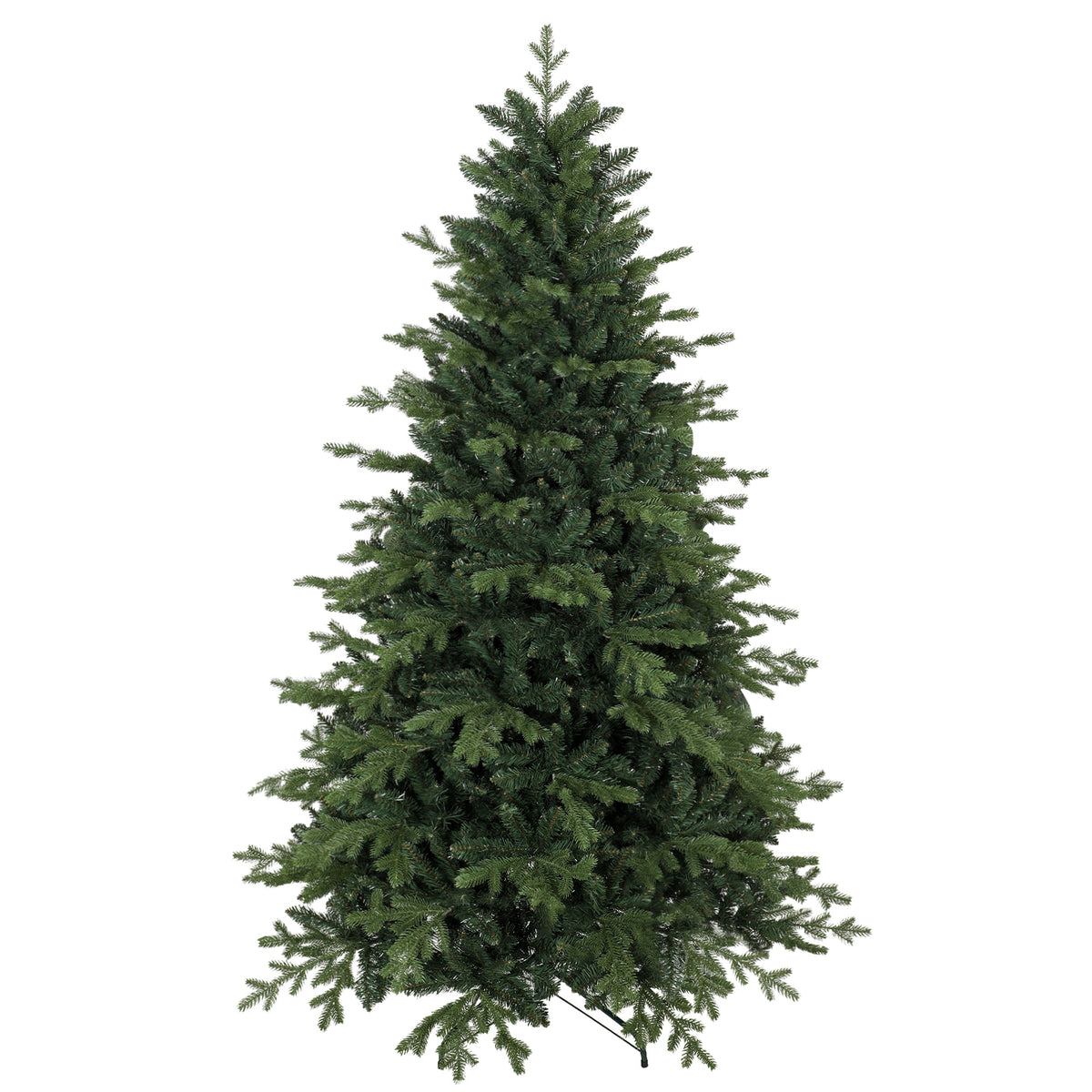 HOMCOM 7 Ft Artificial Christmas Tree With Metal Base, Hinged Branches