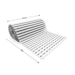 Pvc Duckboard Wet Area Non-slip Mat Drainage Matt - 61cm X 5m Roll | White