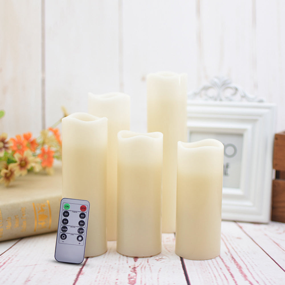 5pcs Remote-controlled Led Flameless Candle Set