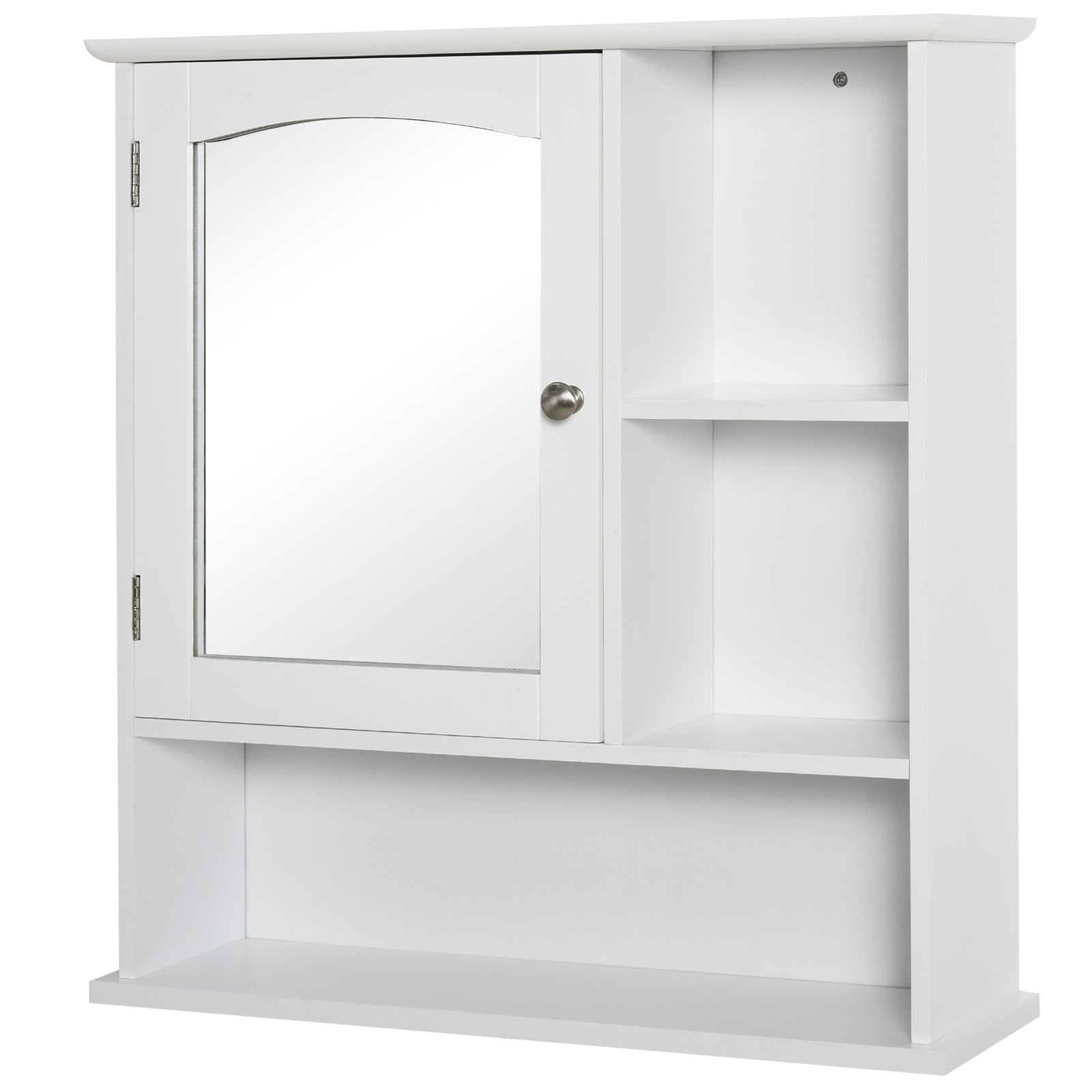 Wall Mounted Bathroom Mirror Glass Storage Cabinet