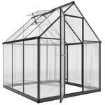 Polycarbonate Greenhouse Garden Green House With Rain Gutter, Black