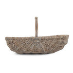 Wicker Shallow Antique Wash Lined Garden Trugs | Large