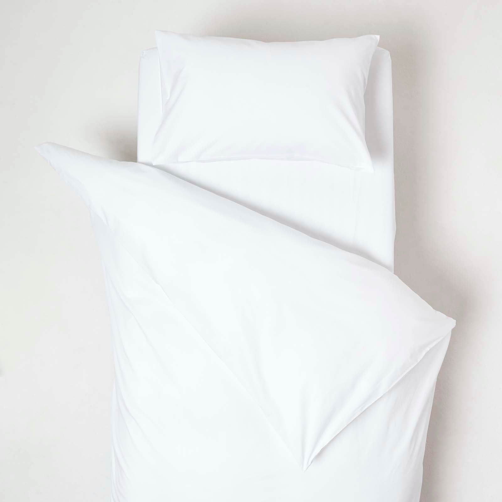 Cotton Cot Bed Duvet Cover Set 200 Thread Count | Cot Bed | White