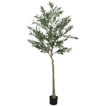 HOMCOM Indoor Artificial Plant, Faux Potted Silk Olive Tree, 180cm