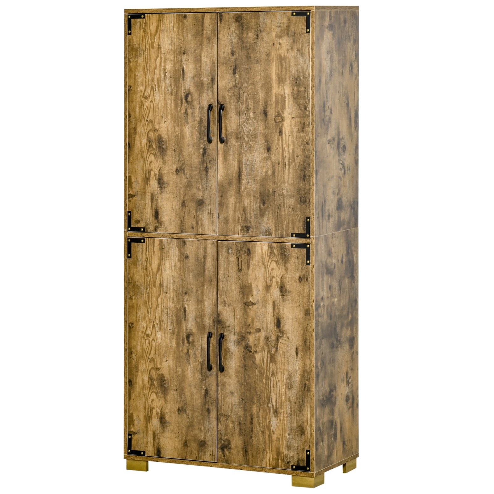 Farmhouse 4-door Cabinet With Storage Shelves Bedroom