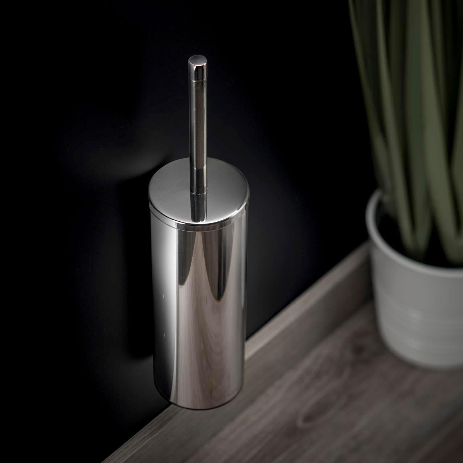 Toilet Brush, Wall-mounted, Glossy Stainless Steel, Logic Collection