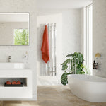Stainless Steel Heated Vertical Rail Towel Warmer Radiator | Quadruple | Polished Stainless Steel