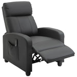 Recliner Sofa Chair Pu Leather Massage W/ Remote | Black