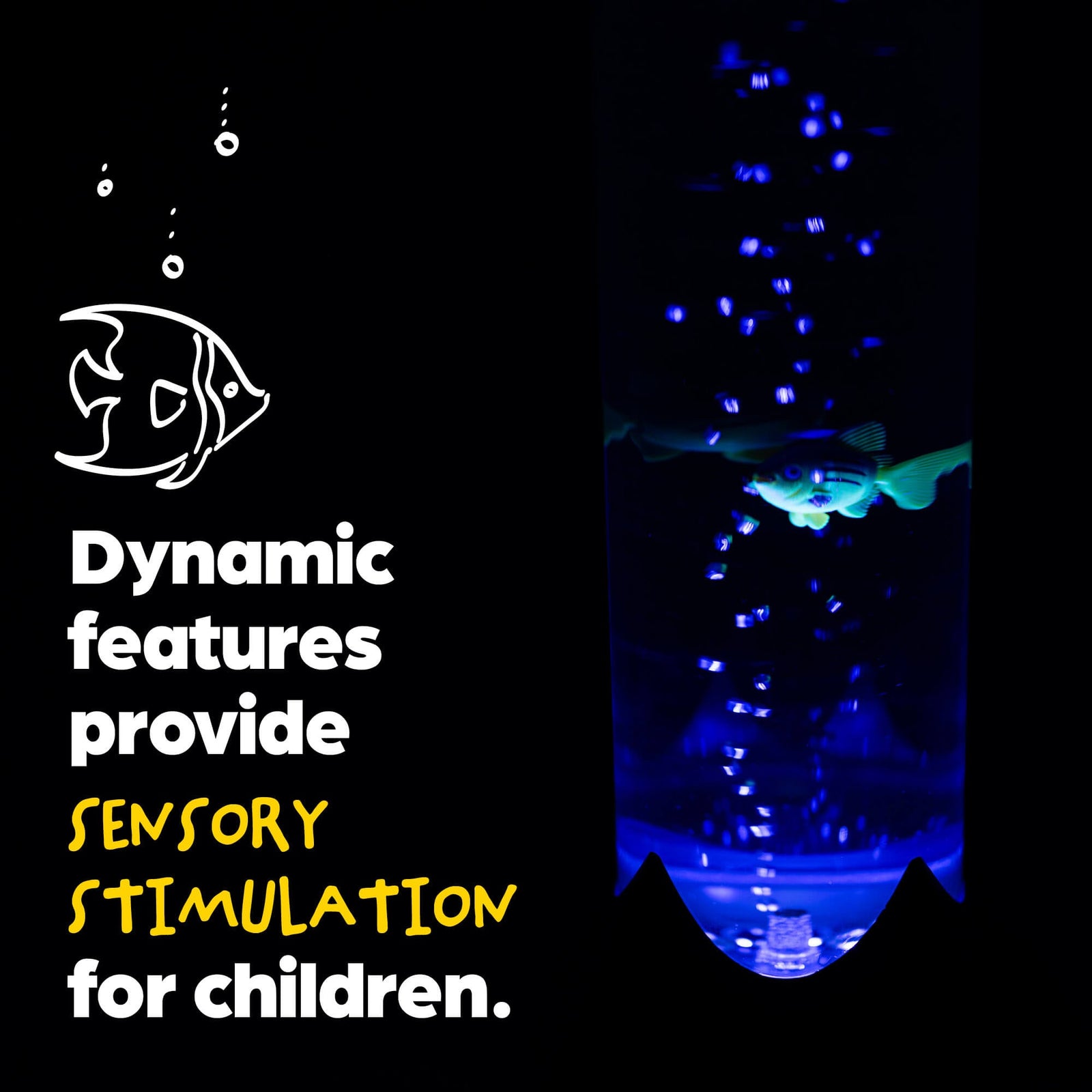 Sensory Bubble Fish Lamp - 120cm