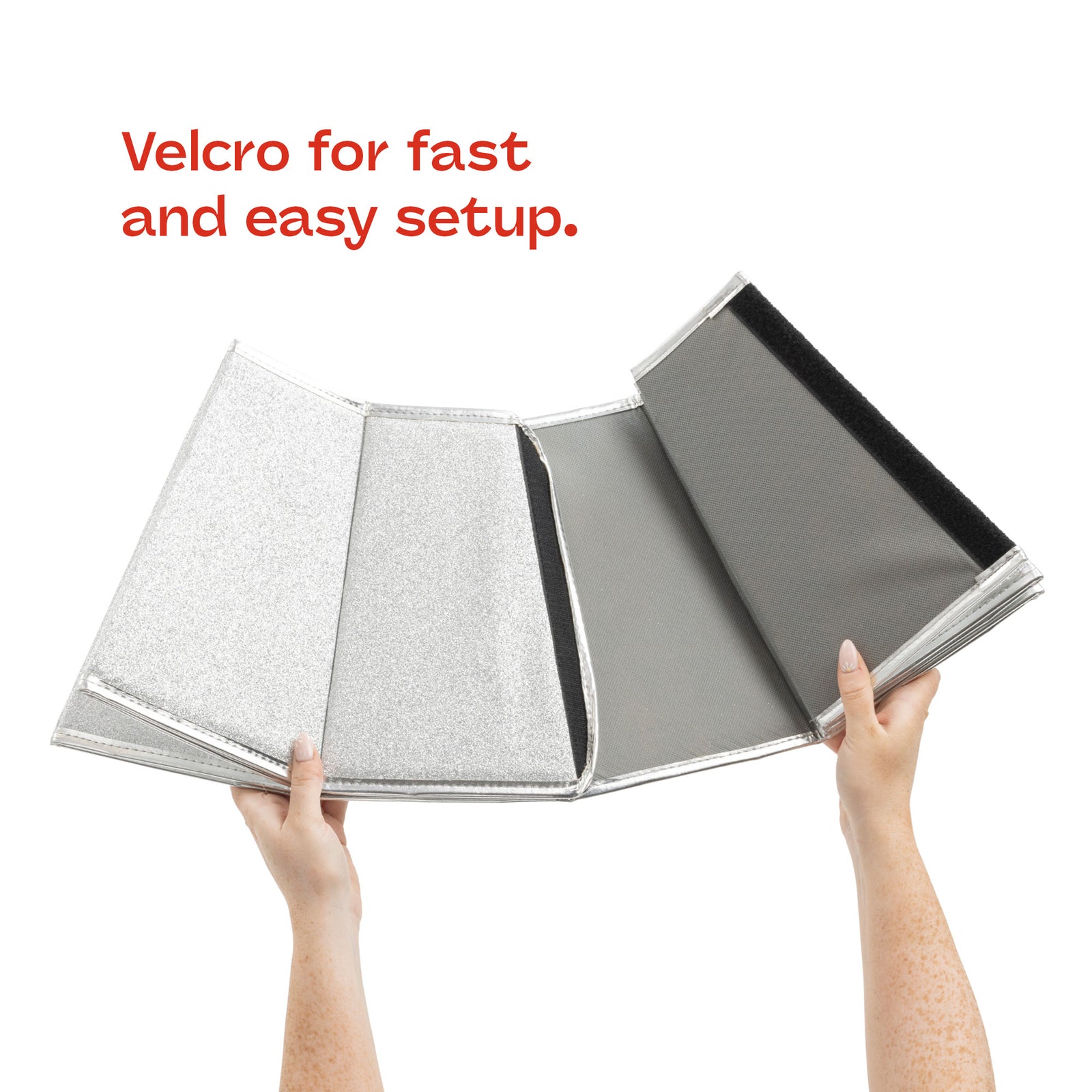 Glossy Tree Skirt 68cm Collapsible With Velcro Closure | Silver