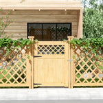 90cm W X 90/120/150/180cm H Diyspace Rhombus Garden Wood Fence Gate | 120cm