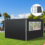 Gazebo Replacement Exchangeable Side Wall Panels W/ Window | Black