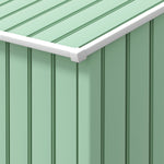 Garden Shed Storage Unit W/locking Door Floor Foundation | Light Green