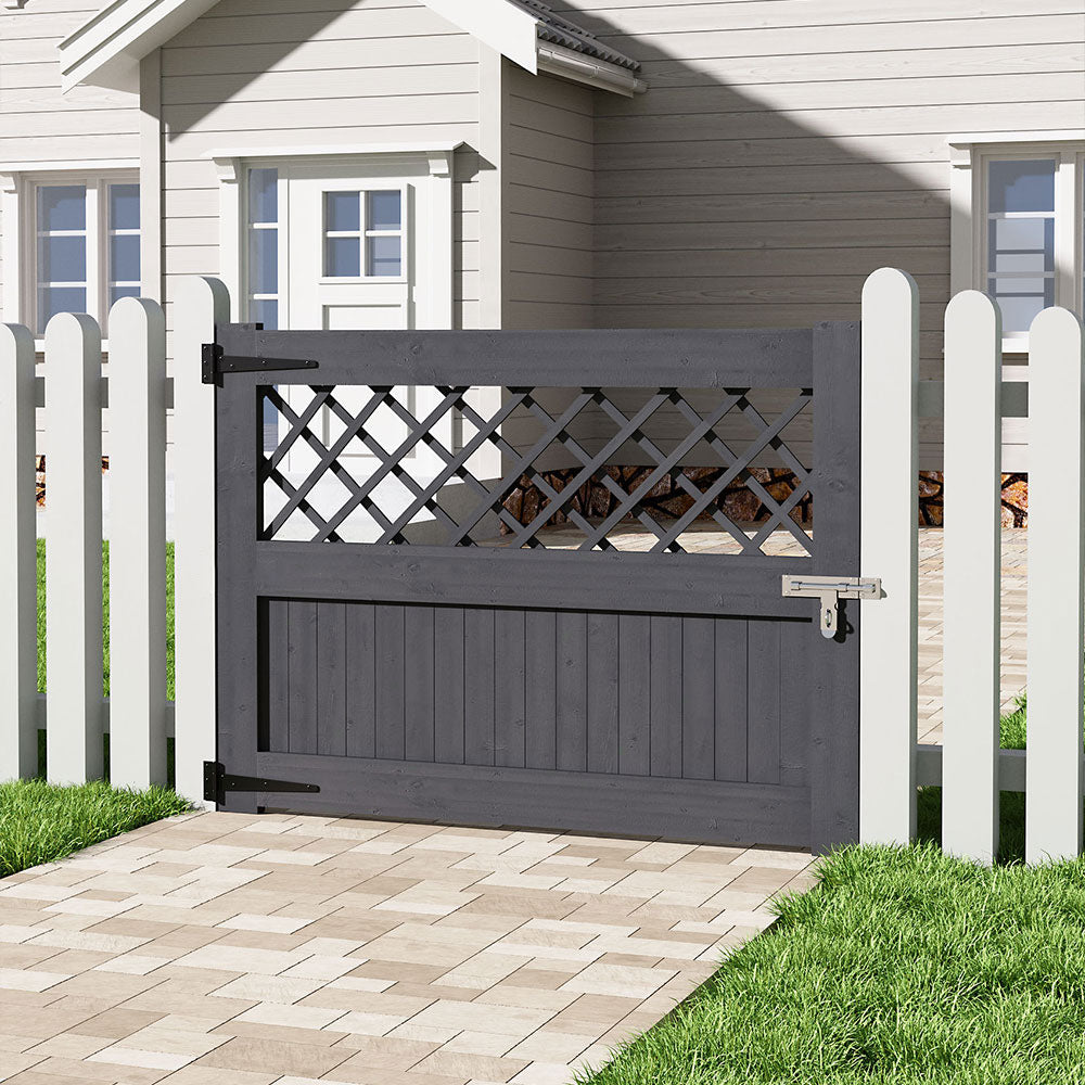 120cm W X 90/120cm H Rhombus Garden Wood Fence Gate | 90cm