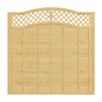 Omega Spruce Wood Fence Panel With Lattice Top 180cm W X 90/120/180cm H – Natural Finish, Durable, Easy Diy Garden Privacy Screen | Large