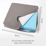 Cotton Orthopaedic Foam Armchair Booster Cushion | 50cm x 50cm | Charcoal Grey