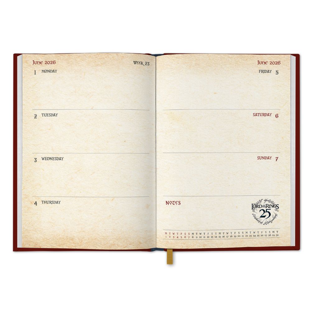 The Lord Of The Rings 2026 A5 Diary Official Product