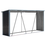 Outdoor Steel Firewood Rack Zinc Steel Firewood Log Storage Shed