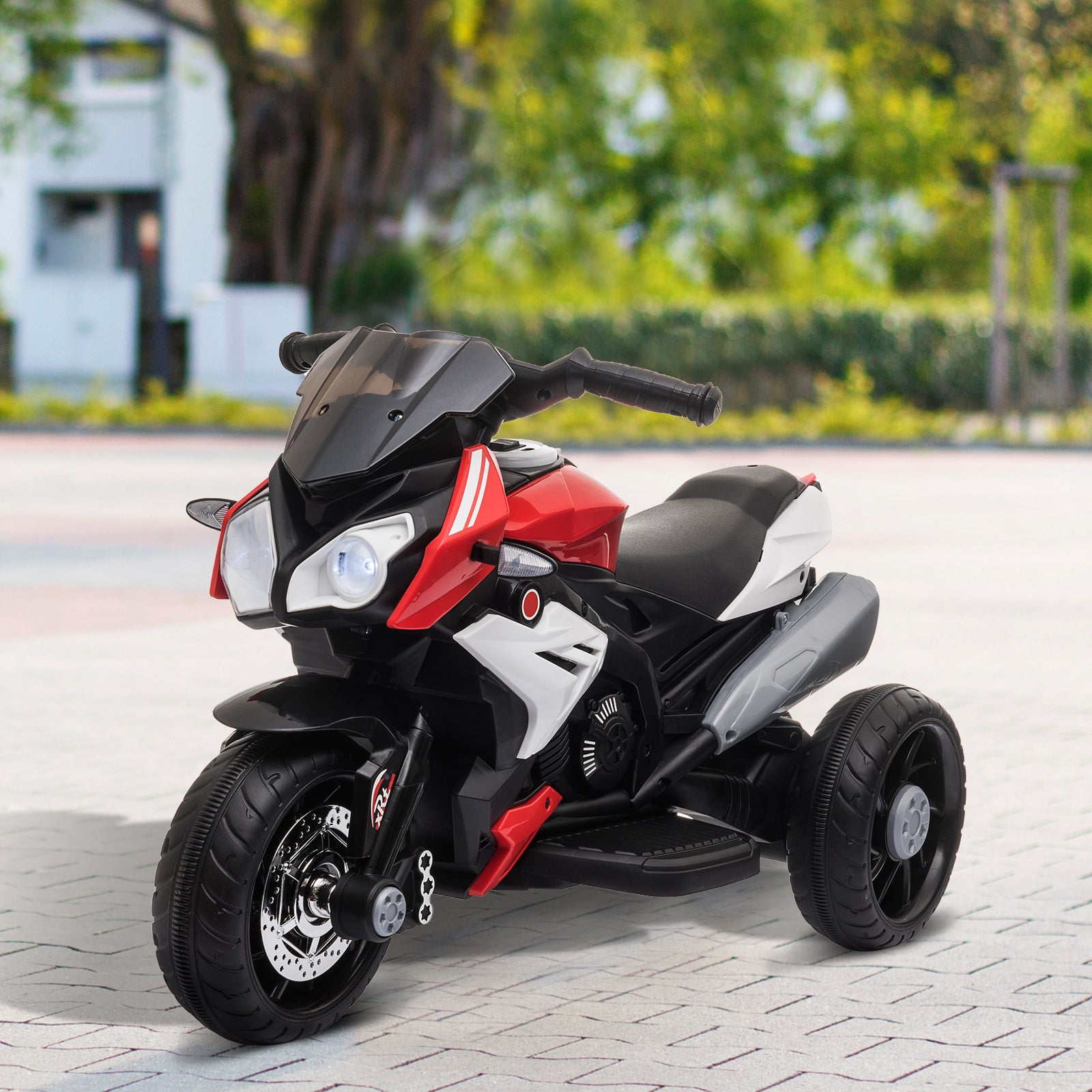 Kids Electric Motorcycle Ride-on Toy 6v Battery Music Horn Lights | Red