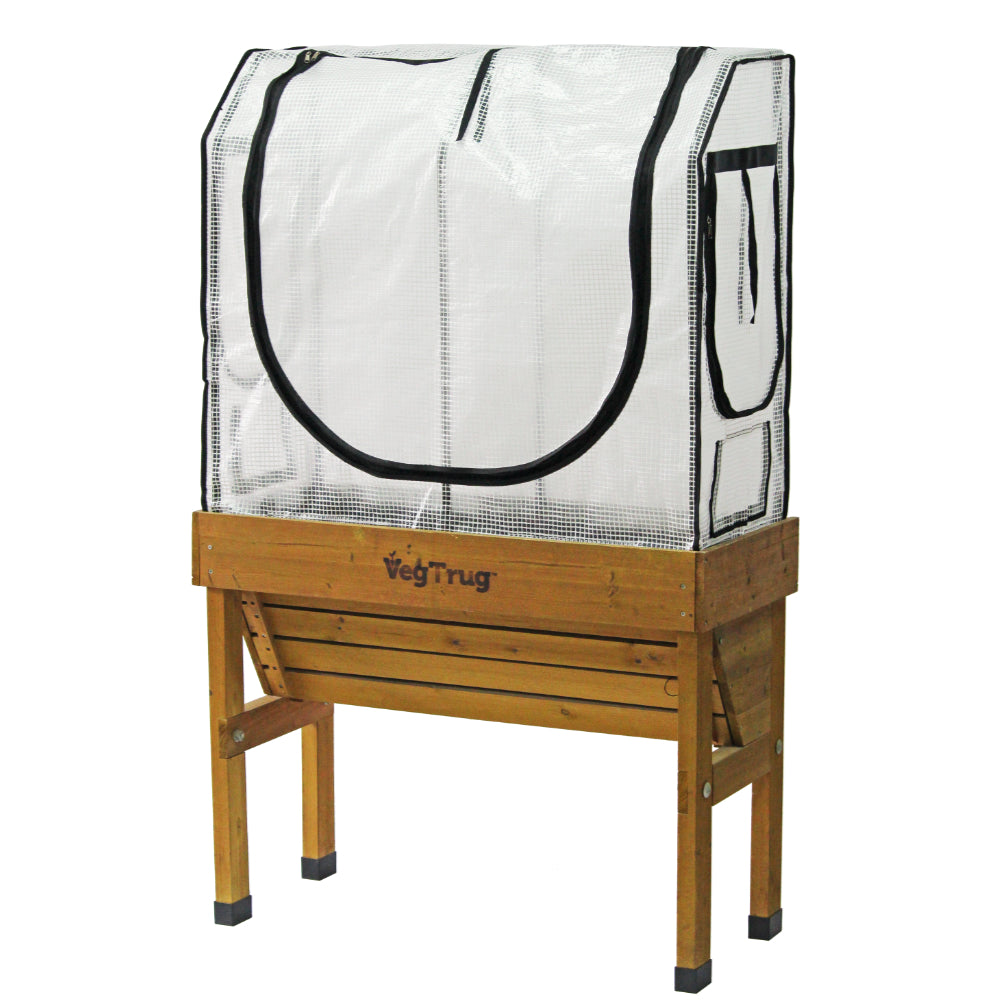 Small Wall Hugger Greenhouse Frame & Multi-cover Set | White