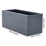 Zinc Galvanized Steel Planter Box With Drainage Hole –rectangle Raised Planter Box Outdoor Balcony Garden Trough Pot | Large | Anthracite Grey