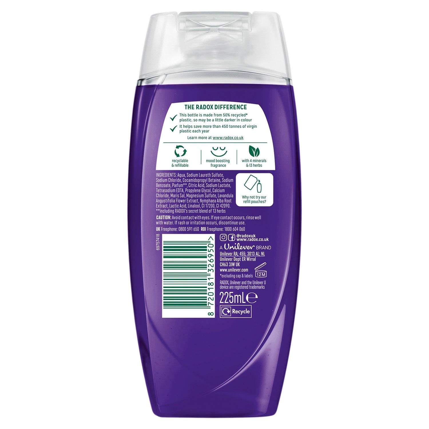 Mineral Therapy Shower Gel Feel Relaxed With Lovender & Waterlily, 225ml, 3pk | 3 | Purple