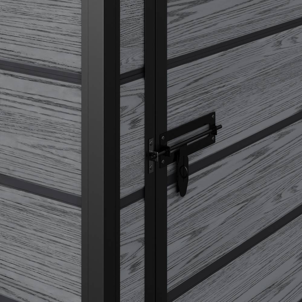 5x4 Ft Outdoor Plastic Storage Shed With Floor & Window, Lockable, Wood Grain Design