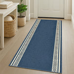 Luna Stair Runner Non-slip Kitchen Mat | 4ft | Blue