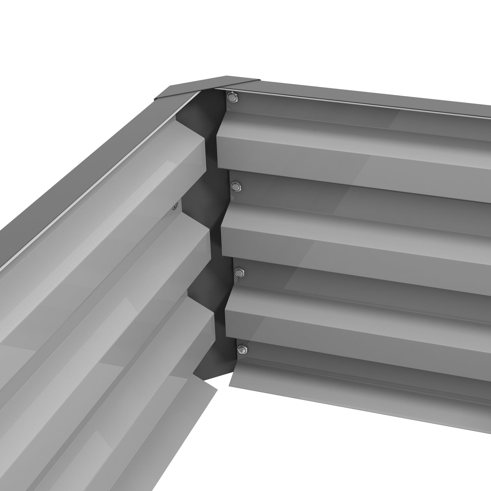 216l Raised Garden Bed Steel Planter Box | Gray