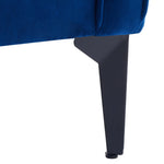 Contemporary Upholstered Armchair – Velvet Accent Chair For Living Room Or Study | Blue