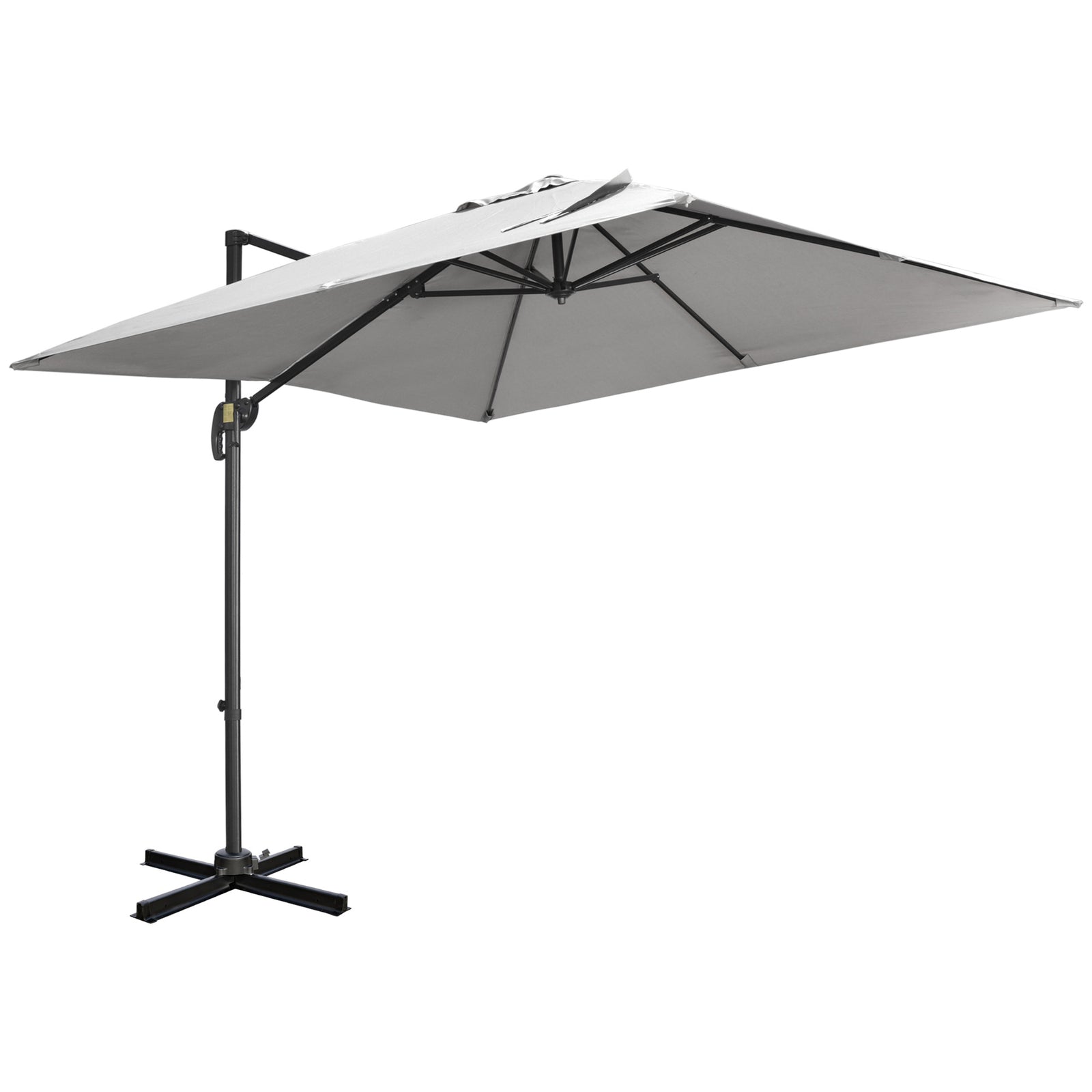 2.7x2.7m Cantilever Parasol W/ 360° Crank Handle Tilt
