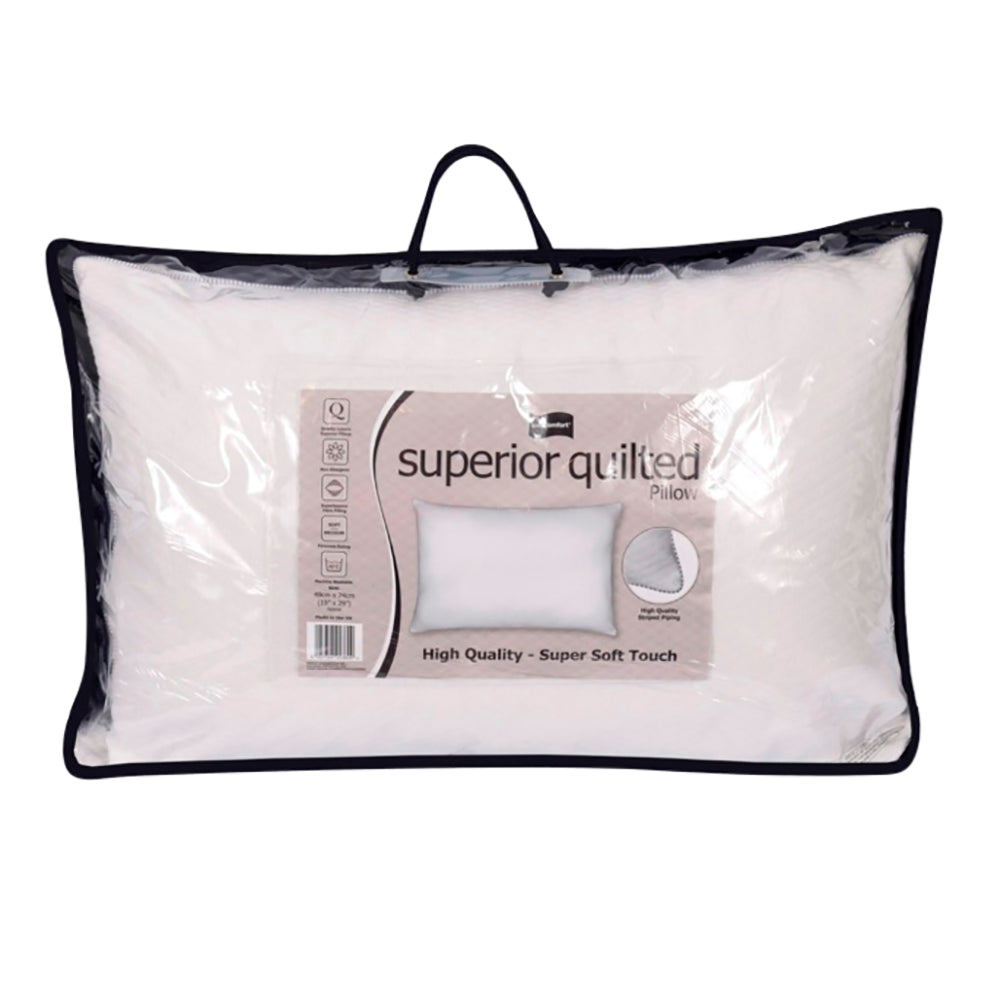 Superior Quilted Pillow | One Size | White