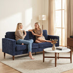HOMCOM 3 Seater Sofa With Button Tufting Wood Legs