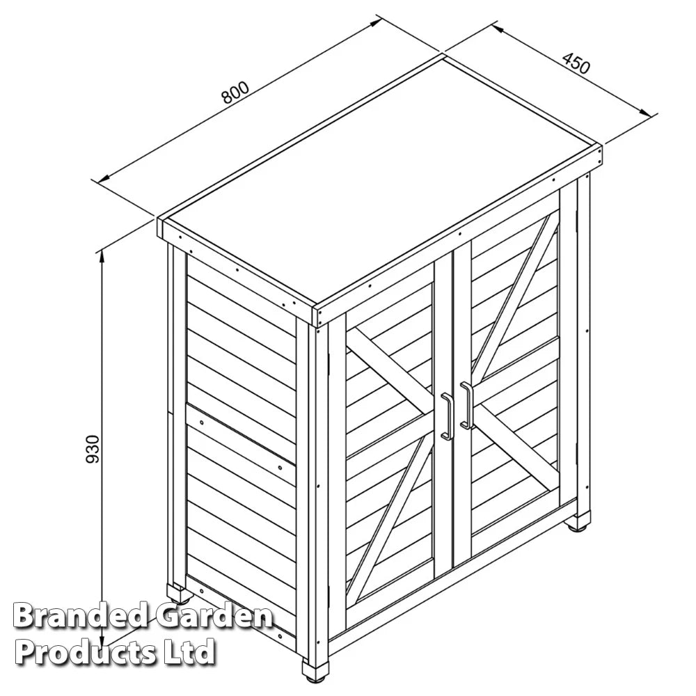 Wooden Garden Storage Cabinet (Grey)